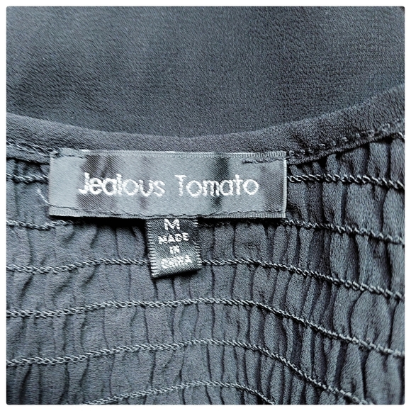3/$30 Jealous Tomato Gothic Bellsleeve Crop Top - Picture 4 of 5
